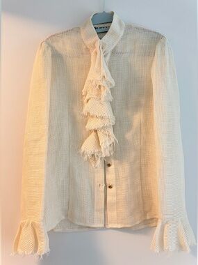 Ruffian Vintage Women's Fringed Ruffle Shirt